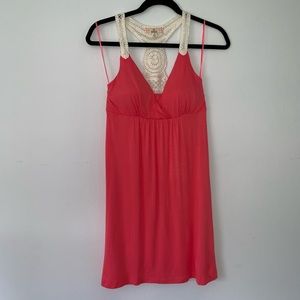 Pink Republic Crochet Racerback Tank Dress Size XS
